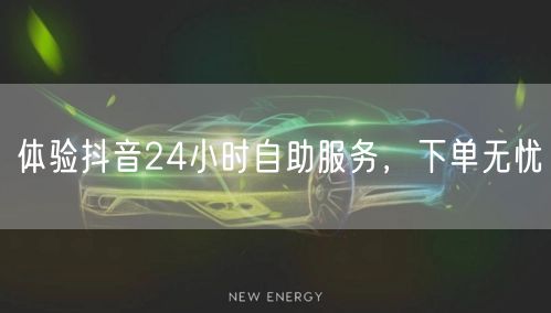 体验抖音24小时自助服务，下单无忧