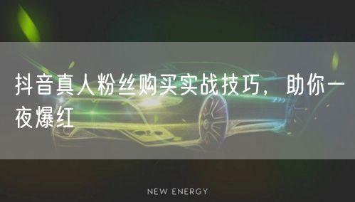 抖音真人粉丝购买实战技巧，助你一夜爆红