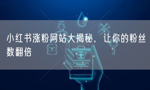 小红书涨粉网站大揭秘，让你的粉丝数翻倍