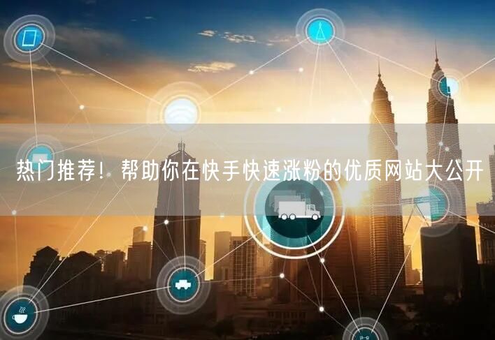 热门推荐！帮助你在快手快速涨粉的优质网站大公开