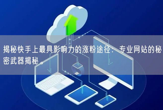 揭秘快手上最具影响力的涨粉途径：专业网站的秘密武器揭秘。