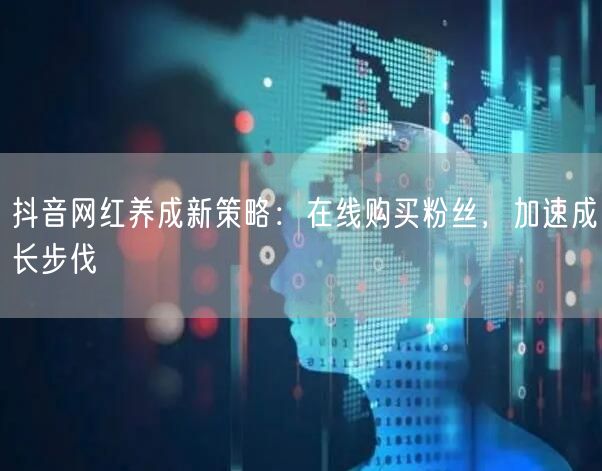 抖音网红养成新策略：在线购买粉丝，加速成长步伐