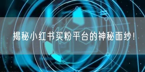 揭秘小红书买粉平台的神秘面纱！